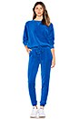 view 4 of 4 Velour Jogger Pant in D Blue