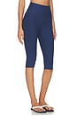 view 3 of 6 LEGGINGS CROPPED RIBBED CAPRI in Navy