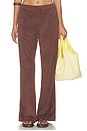 view 1 of 6 Terry Vacation Pant in Chocolate Brown