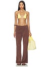 view 5 of 6 Terry Vacation Pant in Chocolate Brown