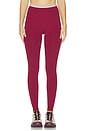 view 1 of 6 Sport Layered Legging in Maroon & White