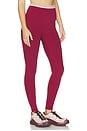 view 2 of 6 Sport Layered Legging in Maroon & White