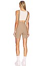 view 3 of 3 Ribbed Biker Onesie in Caribou & Bone