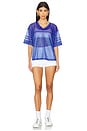 view 4 of 4 T-SHIRT CROPPED EN JERSEY TOUCHDOWN in Cobalt