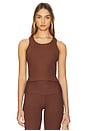 view 1 of 4 Ribbed Yos Tank Top in Cappuccino