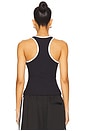 view 3 of 4 Ribbed Sporty Tank Top in Black & White