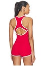 view 3 of 4 DÉBARDEUR SPORT CUT OUT BACK TANK in Cherry & White