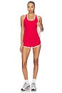 view 4 of 4 DÉBARDEUR SPORT CUT OUT BACK TANK in Cherry & White