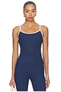 view 1 of 4 DÉBARDEUR RIBBED BRALETTE TANK TOP in Navy & White