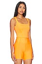 view 2 of 4 Corset Tank in Tangerine