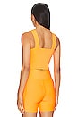 view 3 of 4 Corset Tank in Tangerine