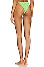 view 3 of 4 BAS DE MAILLOT DE BAIN CÔTELÉ FORME STRING in Neon Kiwi