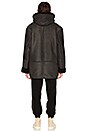 view 4 of 5 Hooded Shearling Coat in True Onyx