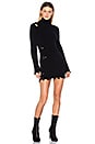 view 1 of 3 Destroyed High Neck Boucle Sweater Dress in True Onyx