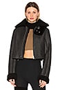 view 1 of 5 Cropped Lamb Shearling Flight Coat in True Onyx