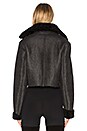 view 4 of 5 Cropped Lamb Shearling Flight Coat in True Onyx