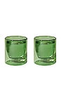 view 1 of 2 Double-wall Glass 6oz Set In Verde in Verde