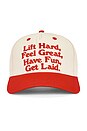 view 1 of 2 Hardwear Lift Hard 5-Panel Hat in White & Red