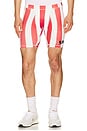 view 1 of 4 Hardwear Bike Short in Red & White Stripe