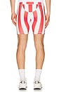 view 2 of 4 Hardwear Bike Short in Red & White Stripe