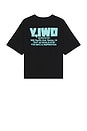 view 2 of 3 Totally Awesome Crop Tee in Black & Teal