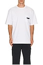 view 3 of 3 Think Big Pocket Tee in White & Black