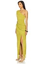 view 3 of 5 Frida Beaded Dress in Chartreuse