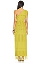 view 4 of 5 Frida Beaded Dress in Chartreuse