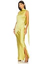 view 1 of 6 Nina Silk Dress in Chartreuse