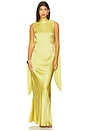 view 2 of 6 Nina Silk Dress in Chartreuse