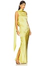 view 4 of 6 Nina Silk Dress in Chartreuse