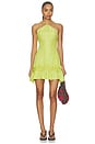 view 1 of 4 Banyan Textured Mini Dress in Chartreuse
