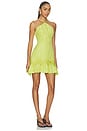 view 2 of 4 Banyan Textured Mini Dress in Chartreuse