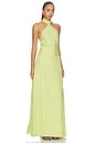 view 3 of 4 ROBE PALMETTO TEXTURED in Chartreuse