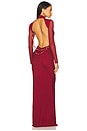 view 1 of 5 Salome Beaded Dress in Merlot