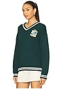 view 3 of 6 Seascape Cashmere Pullover Sweater in Emerald