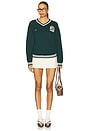 view 5 of 6 Seascape Cashmere Pullover Sweater in Emerald