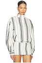 view 2 of 4 BLOUSON STACY COTTON BOXY in Off White Striped