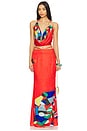 view 5 of 6 Athena Ring Skirt in Red Geometric