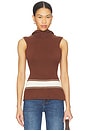 view 1 of 4 Louis Knit Tank Top in Chocolate