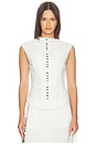 view 1 of 5 Quinn Linen Top in Off White