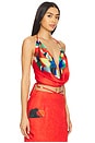 view 2 of 5 Athena Ring Top in Red Geometric