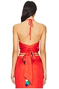 view 4 of 5 Athena Ring Top in Red Geometric