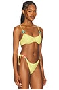 view 2 of 5 Maeve Charm Bikini Top in Lemon Waffle