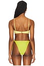 view 3 of 5 Maeve Charm Bikini Top in Lemon Waffle