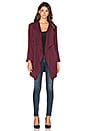 view 1 of 4 CARDIGAN DEVANT VOLANTÉ FAÇON ORIGAMI DOS TRENCH in Mahogany