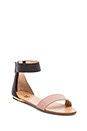 view 2 of 5 Cambelle Two Tone Leather Flat in Black & Misty Rose