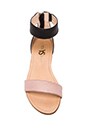 view 3 of 5 Cambelle Two Tone Leather Flat in Black & Misty Rose