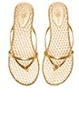 view 1 of 5 River Burnished Woven Flip Flop in Pure Gold