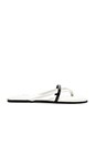 view 1 of 5 River Two Tone Flip Flop in White & Black